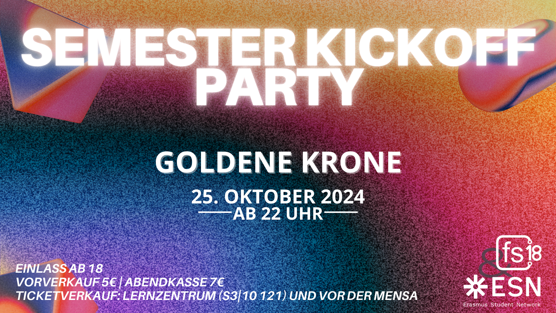 ESN & FS18 Semester Kick-off Party