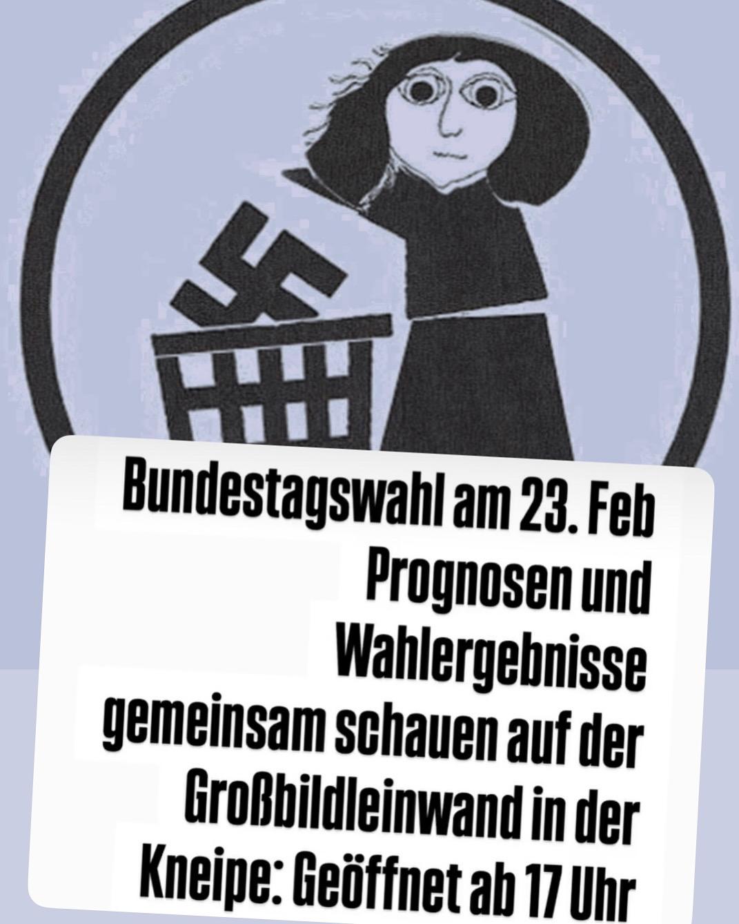 Bundestagswahl gemeinsam in der Kneipe gucken